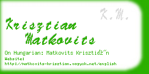 krisztian matkovits business card